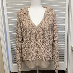 FAVLUX taupe textured hoodie